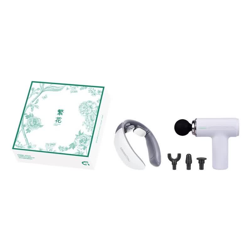 MEEEGOU MC539 Percussion Massager & Neck Therapy Gift Set CN plug (adapter included)