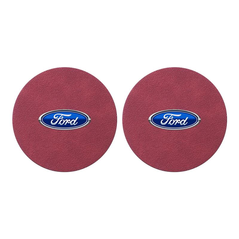 Badge Car Cup Coaster Waterproof Non-Slip Sift-Proof Spill Saucer For Ford F150 Focus Ranger Fiesta Transit Mustang Mondeo MK2 MK3 Fusion