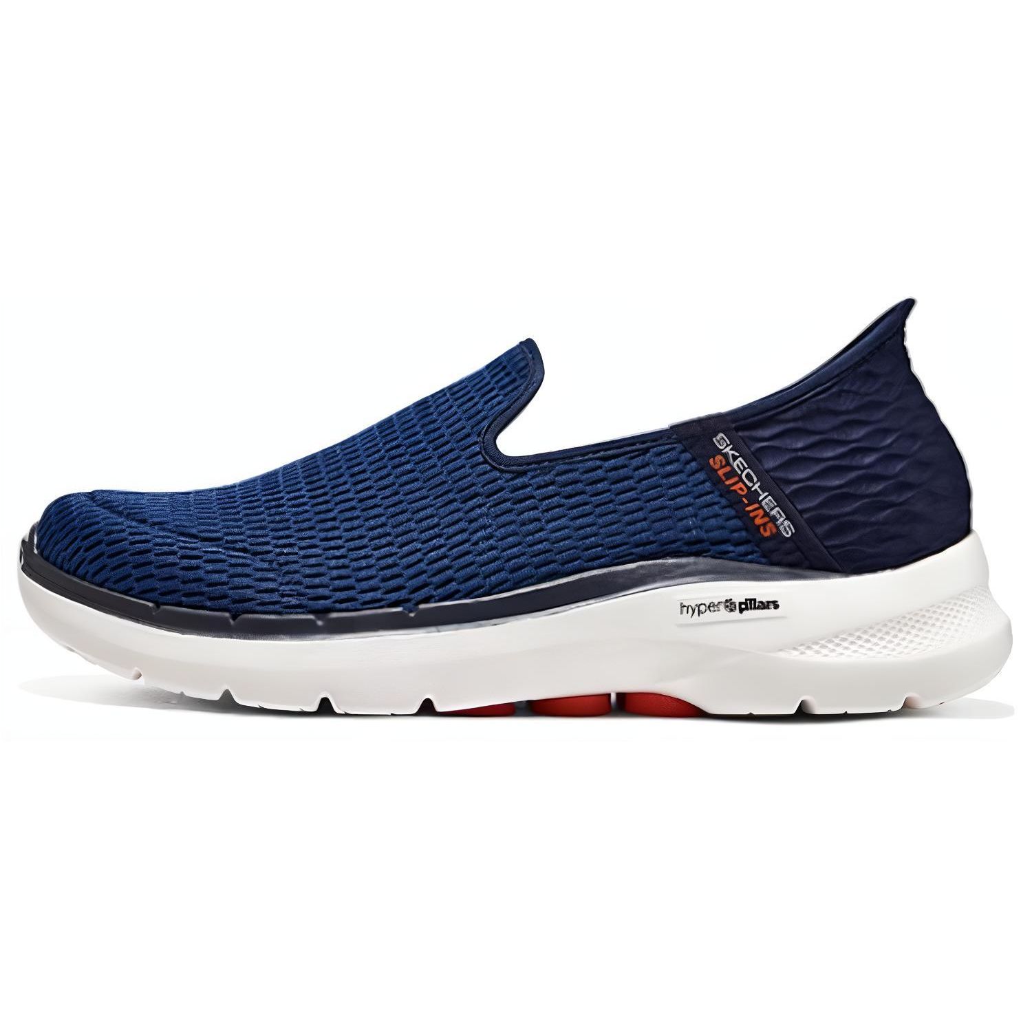 Skechers Go Walk 6 Slip-Ins Comfortable Versatile Low-Top Casual Shoes Men sneakers Blue 894234-NVOR 44.5