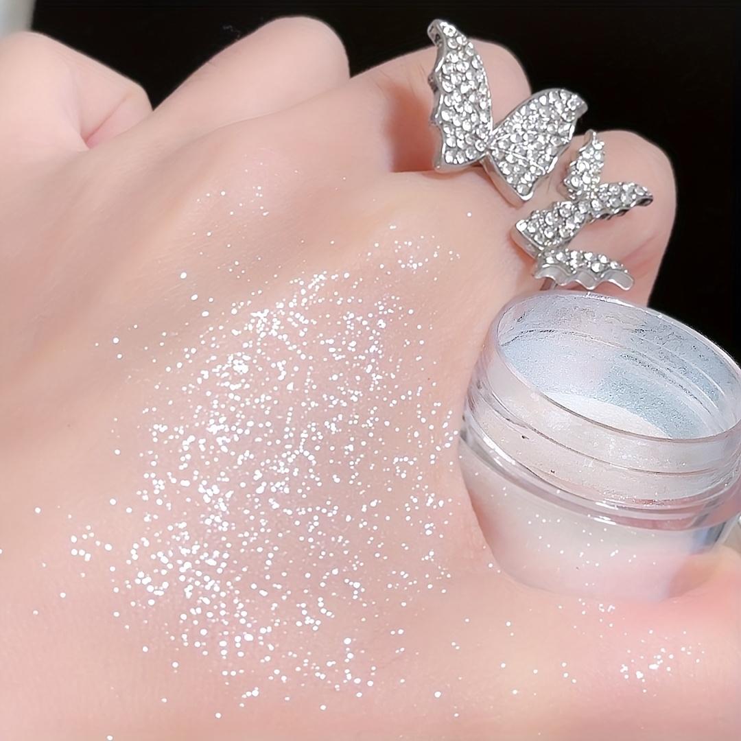 

Пудра-хайлайтер с блестками - Мерцающее, легкое сияние для тела и лица для ключиц, волос, щек, одежды