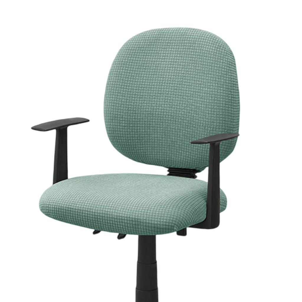 Waterproof Polyester Office Chair Cover Set Seat Cushion and Backrest Spill Resistant for Home Dining or Workspaces