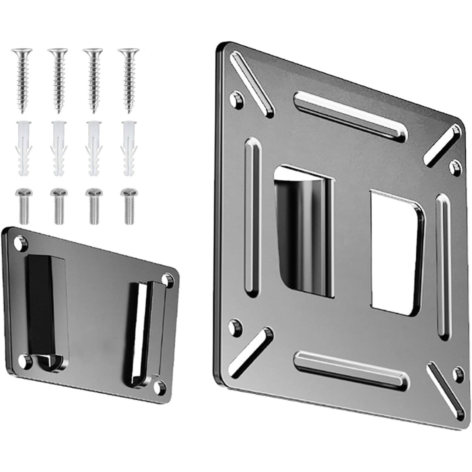 Nuyoah Monitor Wall Mount for 14”-27” TVs LED LCD Flat Screen, Small TV Mount for Computer Monitors, RV TV Mount Camper Fixed Low Profile чёрный