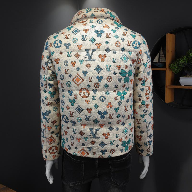 Hochwertige Herren-Jacquardjacke mit 90% Daunenfüllung - Herbst/Winter 2025 Edition