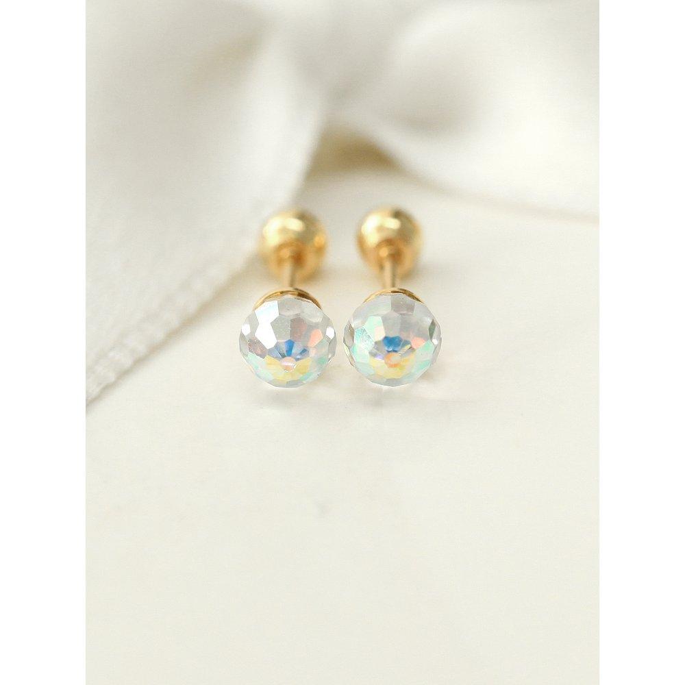 14K Aurora Ball Piercing Earrings