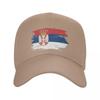 Personalizované Srbsko Flag Baseballová čepice Ženy Unisex Prodyšný Srbský Hrdý táta Klobouk Sportovní Snapback Čepice Sluneční čepice