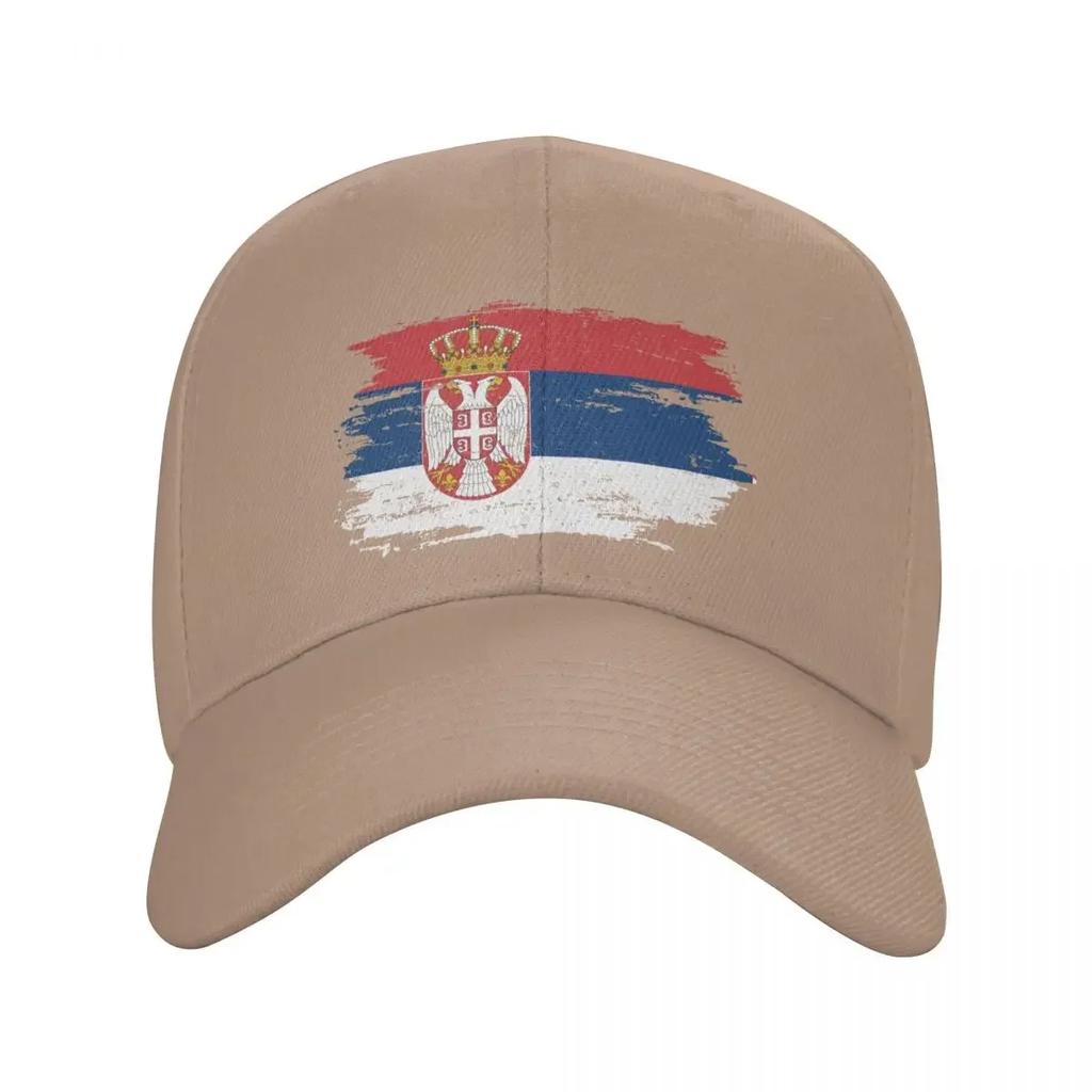 Personalizované Srbsko Flag Baseballová čepice Ženy Unisex Prodyšný Srbský Hrdý táta Klobouk Sportovní Snapback Čepice Sluneční čepice