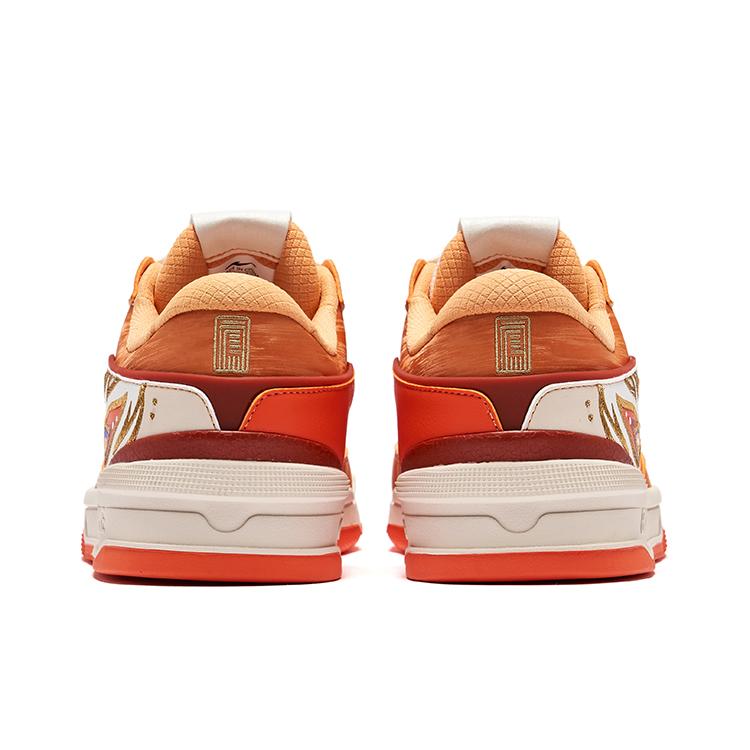Erke Dual 3 Trendy Versatile Non-Slip Wear-Resistant Low-Top Skate Shoes Men sneakers White Orange 51124301303-001