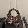 Vintage Trendy Pu Leather Shoulder Bags for Women Autumn Large Capacity Ladies Underarm Bag Thread Textured Female Casual Tote