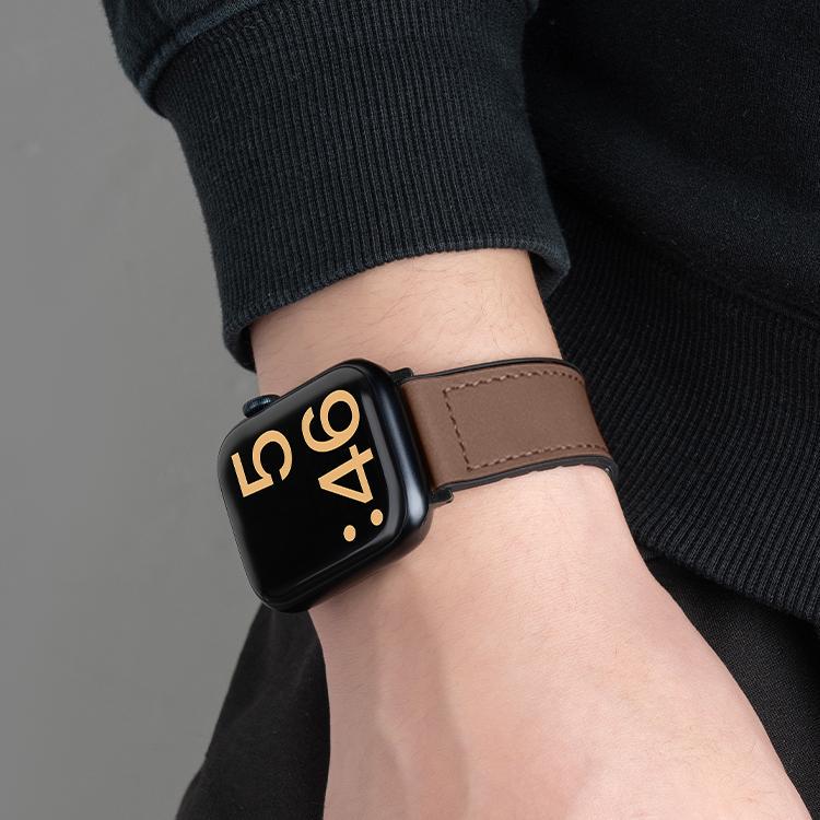 Compatible Crazy Horse Pattern Silicone Magnetic Buckle Strap for Apple Watch Series 11, Huawei Fit34, and Xiaomi Smart Band 89.