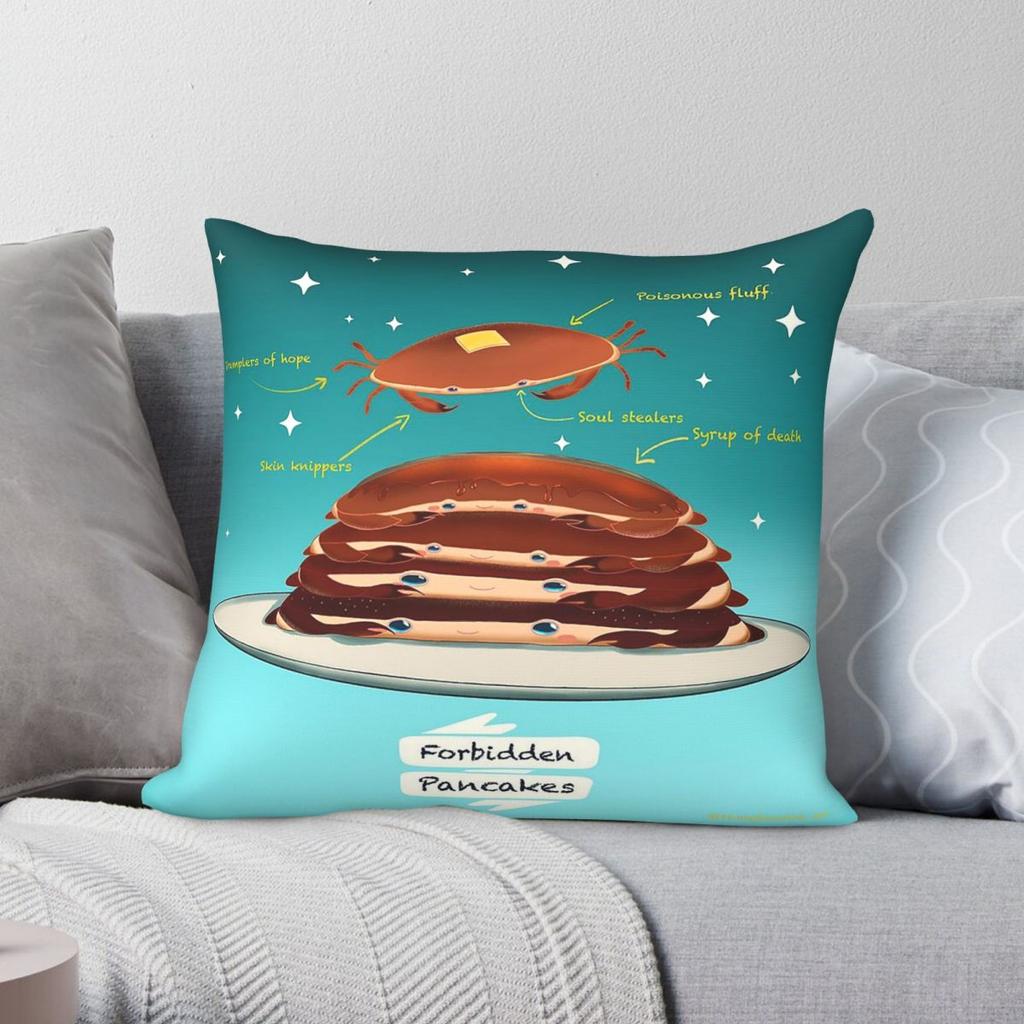 Forbidden Pancakes Atergatis Roseus Square Pillowcase Polyester Linen Velvet Creative Zip Decorative Pillow Case Sofa