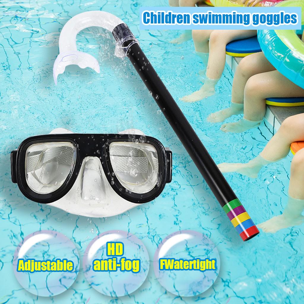 Swimming Electroplating Large Frame Anti-fog Silicone Swimming Goggles HD