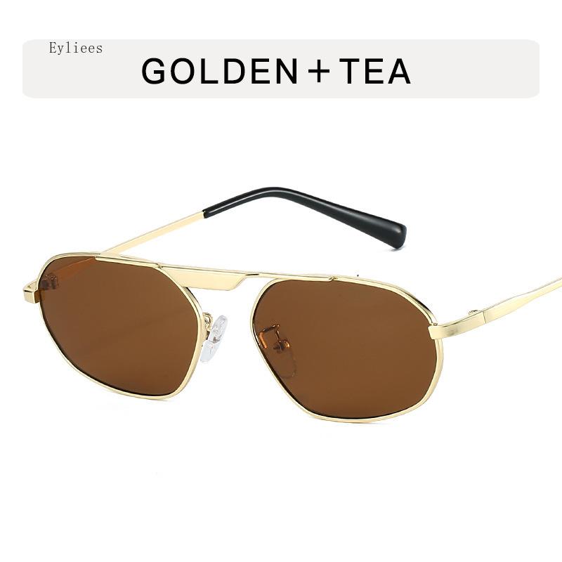 Classic Metal Sunglasses Men Luxury  Design Trendy Square Sun Glasses Shades for Women UV400 Gafas De Sol