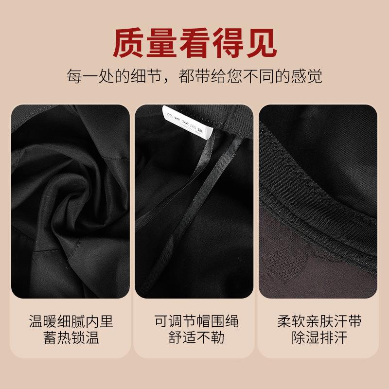 Autumn and winter fashion warm beret women's dark pattern yarmulke old man mother temperament versatile cloth hat