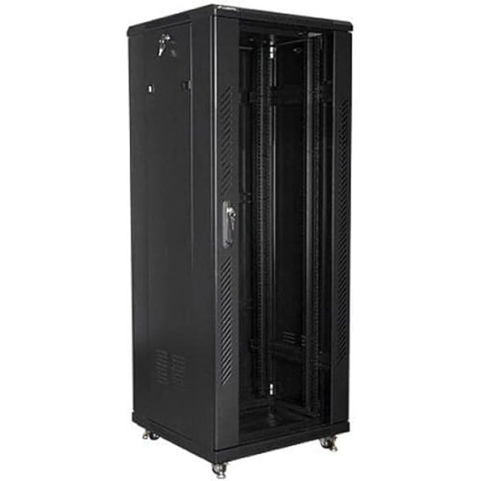 Rack 19 LANBERG - Modèle FF01-6632-12B-kpl - Démontable - 32U/600x600mm - Couleur Noire