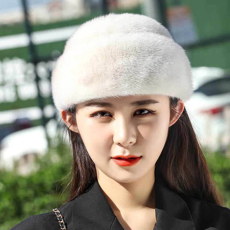 Women's Hat Faux Mink Fur Hat - Versatile Autumn Winter Earflap Beanie for Women - Warm Stylish