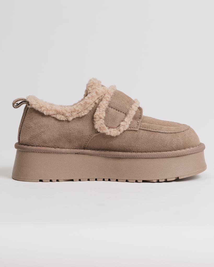Klettstiefel Allsy 235235 36 Nerz Veloursleder Wolle