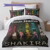 Name Custom Shakira Pattern Bedding Set Quilt Cover Pillowcase Home Decor Gift (1 * duvet cover + 2 * pillowcase, without core)