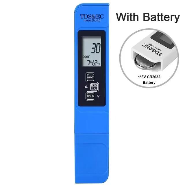 TDS Meter Digitaler Wassertester Digital 0-14 PH Meter Tester 0-9990ppm TDS&EC LCD Wasserreinheit PPM Aquariumfilter mit Batterien