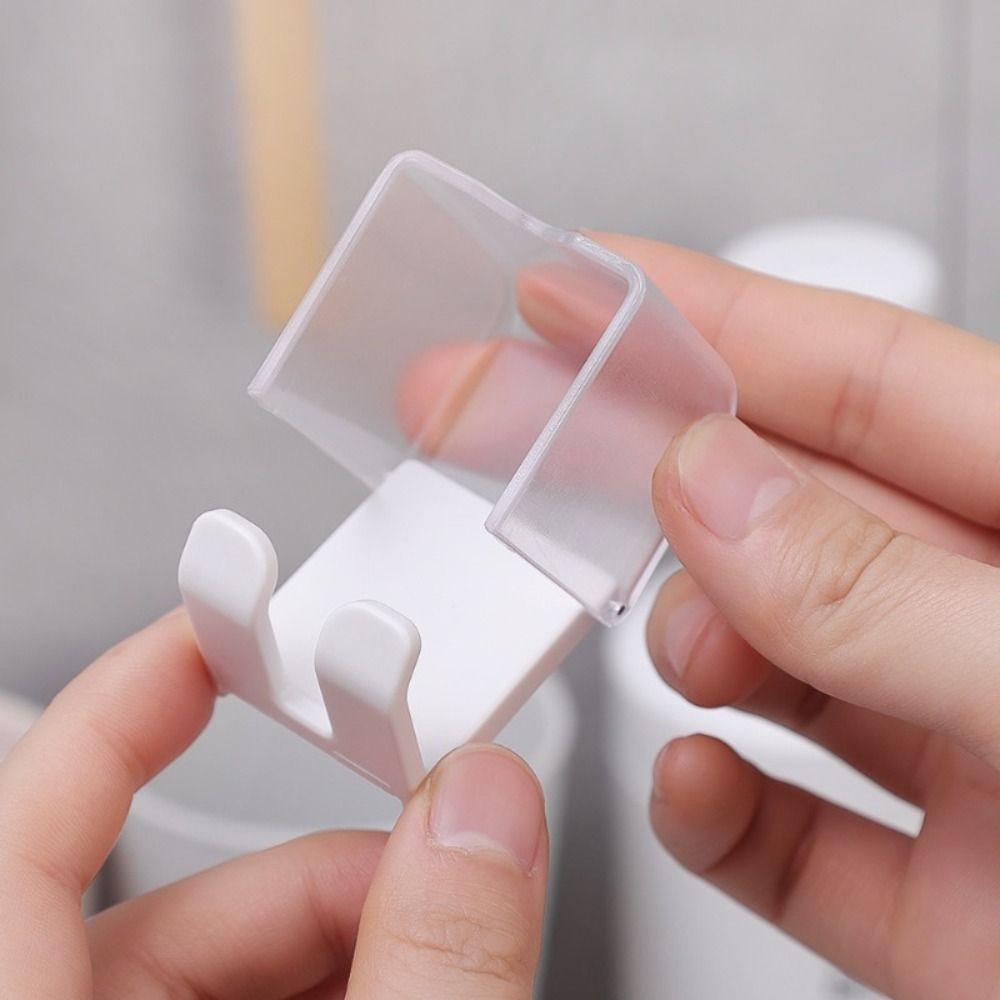 with Cover Toothbrush Holder Wall Mounted Dustproof Electric Toothbrush Storage Rack Quick Draining Space Saving