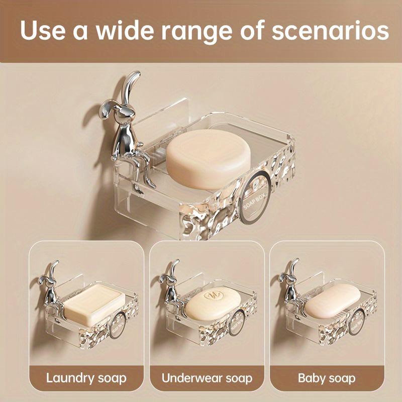 1PC High-end Household Bathroom Drainage Soap Box Hanger Without Drilling