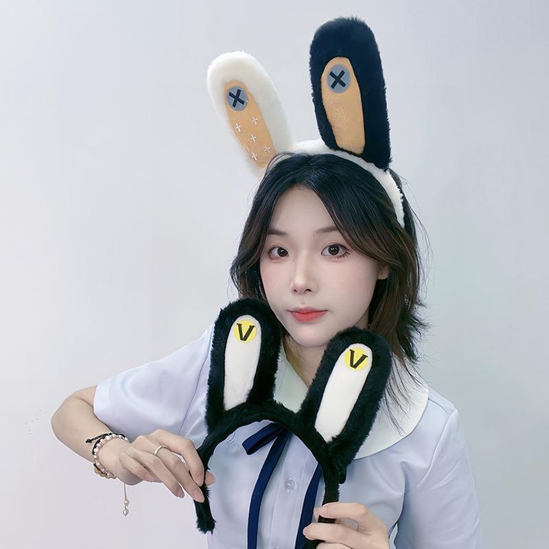 Bangbu Rabbit Ears cos Props Absolutely Zero Plush Beast Ear Headband Comic Exhibition Beast Ear Girl Rabbit Ear Headband