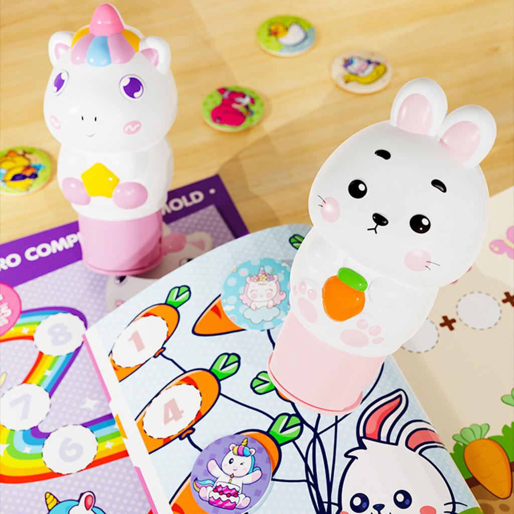 Kreatives Stempel-Sticker-Set für Kinder Fördert Koordination Lustiges Stempel-Aktivitätsbuch Bastelsets Zubehör Spielzeug für Kinder