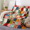 1 Stück Patchwork-Blumenmuster-Decke — aus weichem Plüsch-Flanell, perfekt für Sofas, Betten oder Liegestühle. Es ist ideal für die Heimdeko