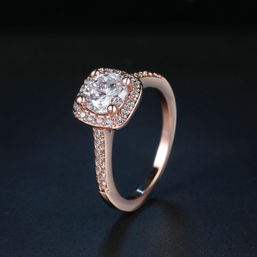 New Fashion Wedding Rings For Women Classic All Size Zircon White Gold Color Engagement Anniversary Ring Jewelry  R531