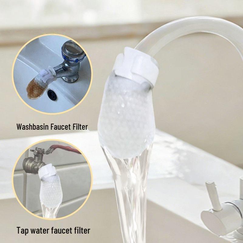 Universal Cotton Faucet Filter Bag for Hot/Cold Water, Spring Water, Rust, and Impurities