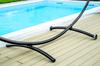 Metal Frame for a Garden Hammock On Wheels, Black Metal, Two-person