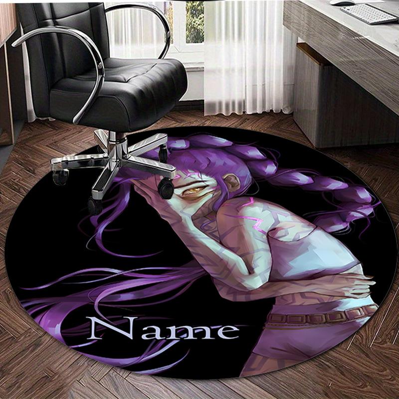 Personalized K-KPop Demon Hunters Round Chair Office Rug - Perfect for Mat, Office Chair & More - Ideal Gift for Birthdays and Holidays