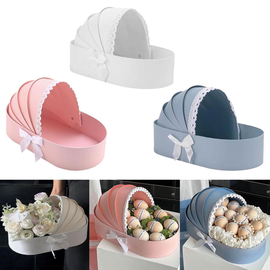 Babyparty-Box Blumenbox Wiege Blumengesteckkorb Blumenverpackungsbox für Blume