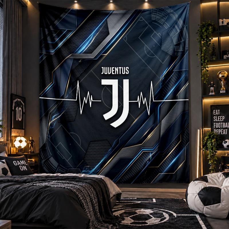 Arazzo da Appendere a Parete Tessuto Stampato Juventus FC per Soggiorno Camera da Letto Decorazione per la Casa