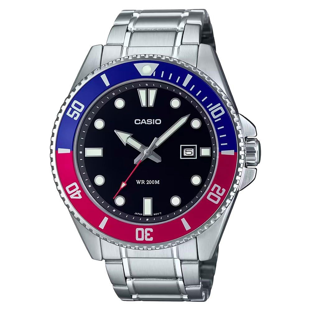 Casio MDV-107D-1A3 Men s Silver Watch Stainless Steel Water Resistant Analog