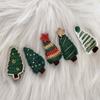 Soft Christmas Hair Clip Woolen Yarn Christmas Tree Hairpin Knitted Xmas Barrettes  Christmas