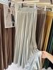 European & American Women's Metallic Pleated Midi Skirt - Spring/Summer Collection