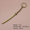 Silver Tibetan Sword Dagger Keychain Pendant