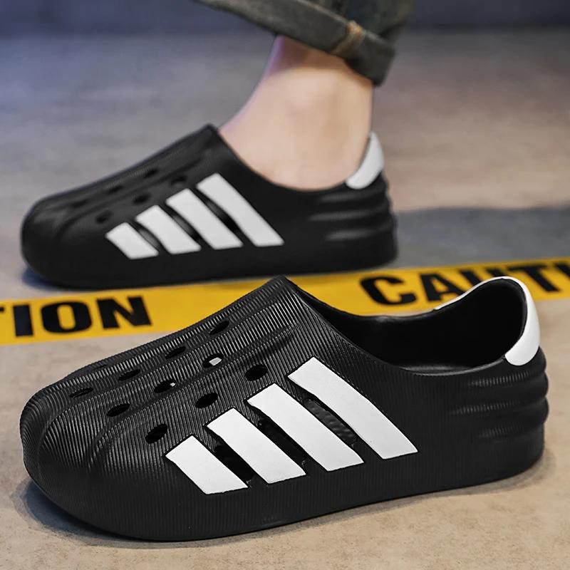Couple Style External Wearing Hole Shoes Non slip Tulip Slippers Outdoor Footwear Beach Casual Comfort Clogs Men's Sandals