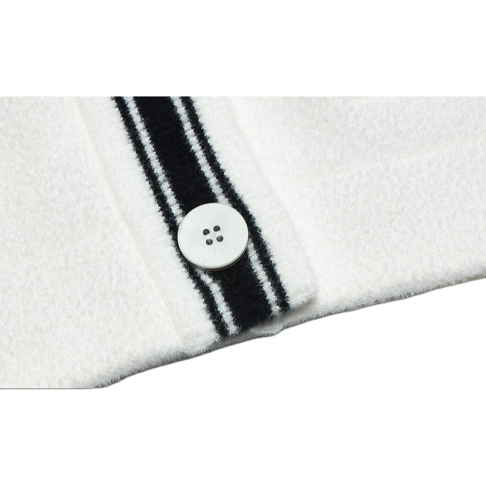 FILA Original Casual Versatile Color Block Knit Top Women tops White F11W349406F-WT