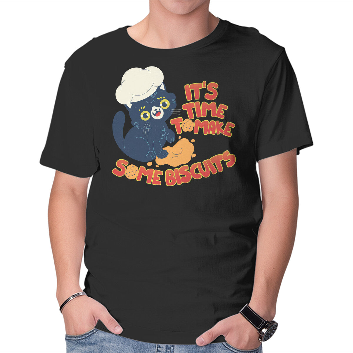 Unisex Crew Neck T-Shirt Some Biscuits Graphic Short Sleeve Casual Tee L