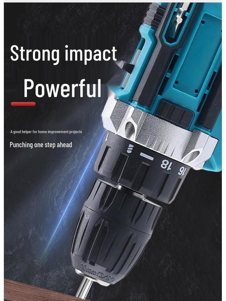 12V Rechargeable Handheld Drill & Screwdriver Set with Two-in-One Lithium Battery