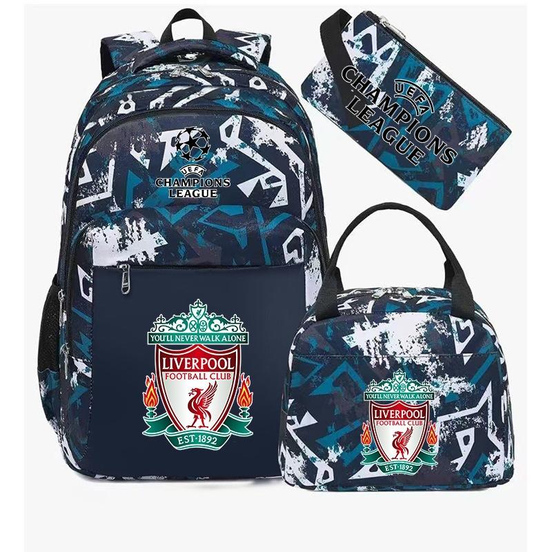 3-teiliges Schulrucksack-Set für Schüler Große Kapazität Oxford-Stoff Schultasche mit Schultergurt und Federmäppchen