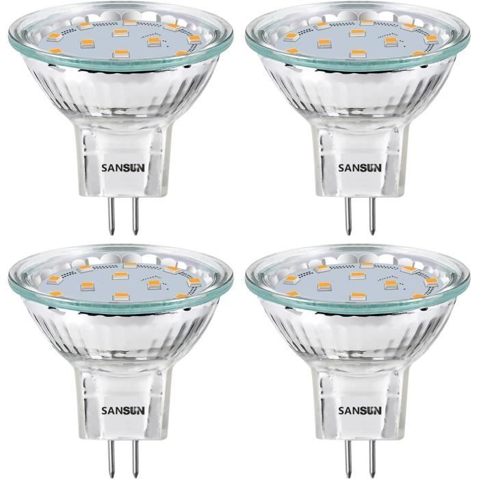 Ampoule LED MR11 - SANSUN - GU4.0 - 2W - 200lm - 120° Angle de diffusion