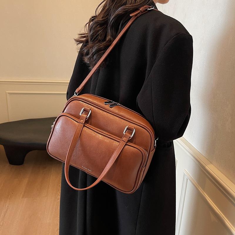 

Puppy Academy Pillow Bag Women s Daily Commuter Versatile Handbag Shoulder Crossbody Bag 30*12*20 коричневий