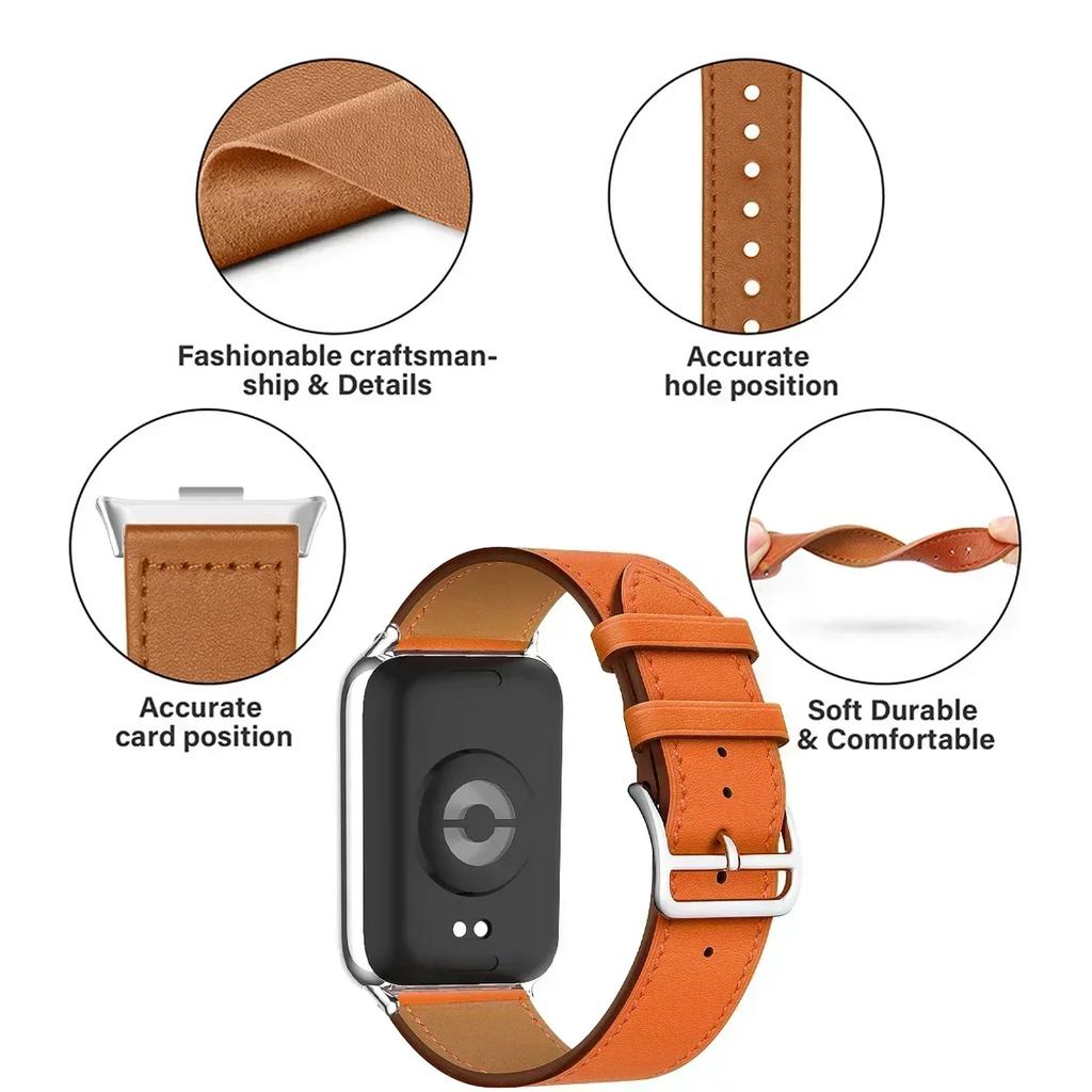 Leather Loop Strap for Redmi Watch 5 Watch 4 Band for Xiaomi Mi 9 Pro Active Wristband Bracelet Mi Band 8 Pro Correa Accessories