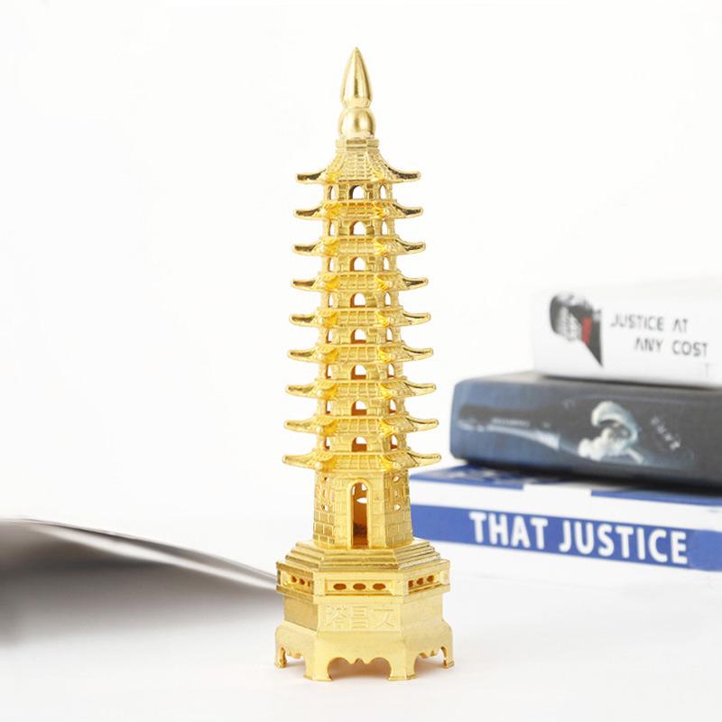 13-Story Alloy Wenchang Pagoda Ornament: Creative Desk Decoration & Christmas Gift for Students