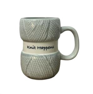 

Hot Knit Style Ceramic Coffee Mug Coffee Cup Colorful Yarn Ball Mug Tea Cup Gift Summer and Winter Drinkware Kitchenware 301-400ml сірий