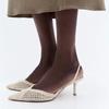 Fashion Comfort Mesh Woven Brand Pumps Women Summer Fashion Pointy Toe Thin Heel Designer Shoes Elegant Banquet Dress Shoe Zapatos Mujer
