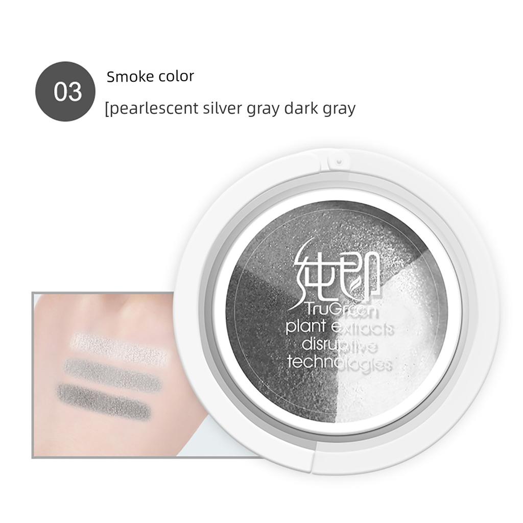 Pure Three Colors Baked Powder White and Black Thin and Glittering Pregnant Women Eye Shadow