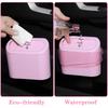 1pc Car Trash Bin, a Mini Multifunctional Garbage Container That Hangs On The Back of The Car Seat Or Door,Designed with a Lid